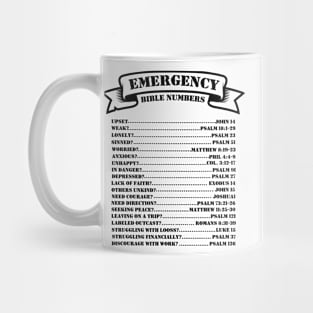 Emergency Bible Numbers Mug